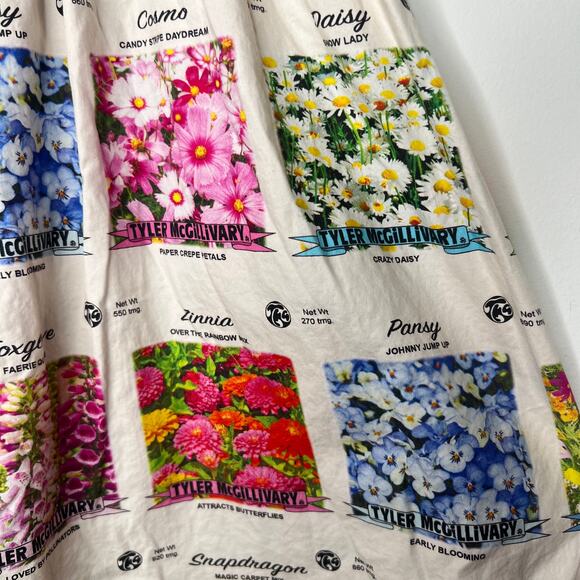 Tyler McGillivary Seed Packet Floral Mini Dress Size Small - Picture 7 of 11